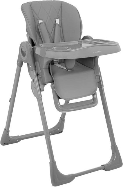 Kikkaboo Kinderhochstuhl Comfy höhenverstellbar mit Doppeltablett und 5-Punkt-Gurt in Grau - Bild 1