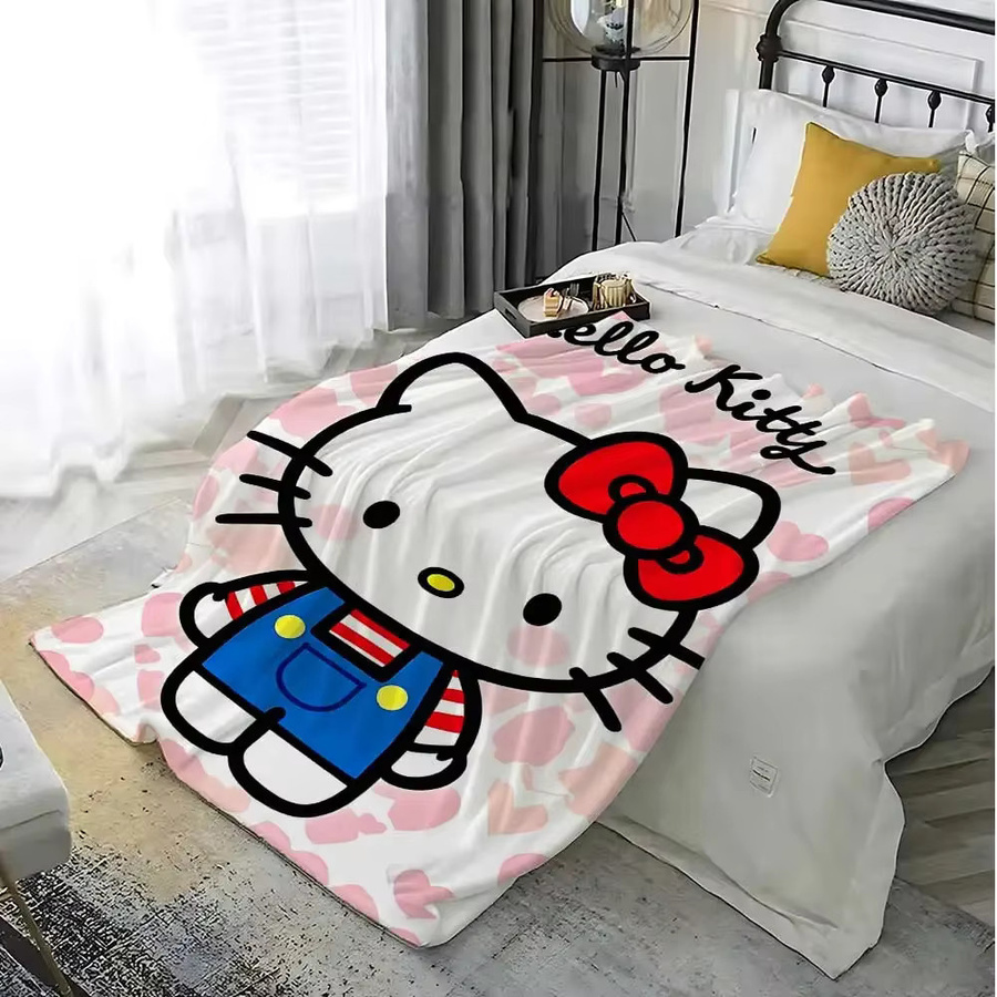 Sanrio Kuschelige Decke für Wohnzimmer und Schlafzimmer mit Kitty Motiv - Bild 4