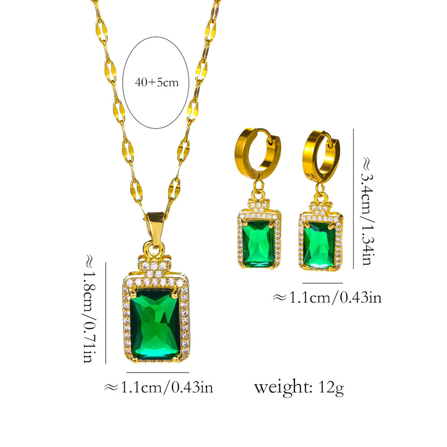Marisa Schmuck-Set Halskette und Ohrringe, Edelstahl, Gold, Damen - Bild 1