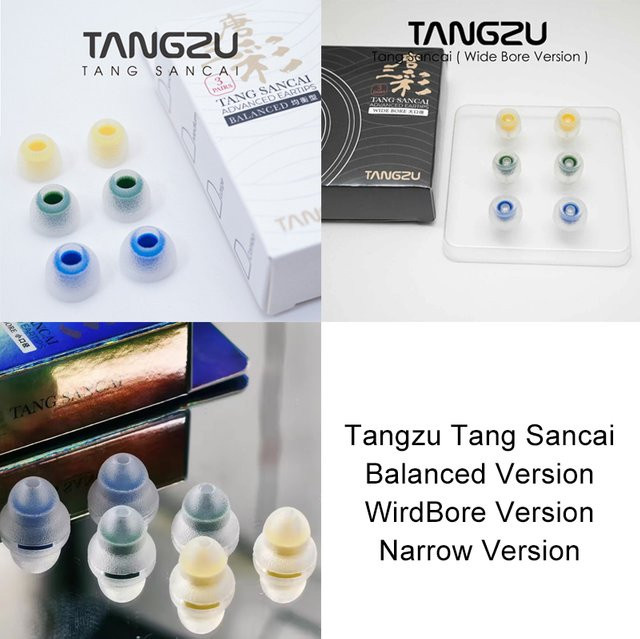 Tangzu Tang Sancai In-Ear-Ohrhörer-Ohrstöpsel aus Silikon, 3 Paar, Gelb - Bild 1