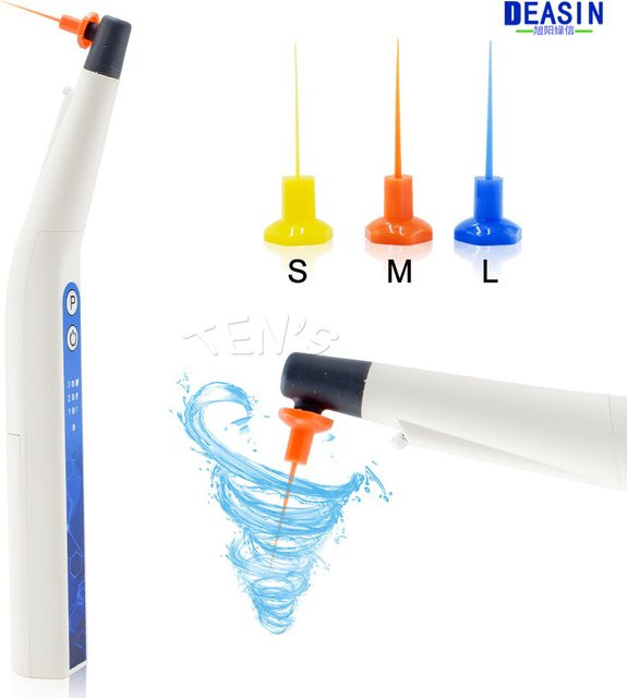 DEASIN Dental Activador Sonic Irrigation Ultraschall-Endo-Aktivator-Kit mit LED und 60 flexiblen Spitzen in Weiß - Bild 1