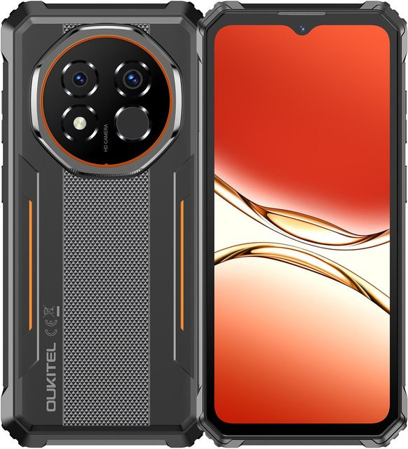 OUKITEL G6 Smartphone Orange mit 256 GB Speicher, 24 GB RAM, 6,52 Zoll Display und 10600 mAh Akku - Bild 1