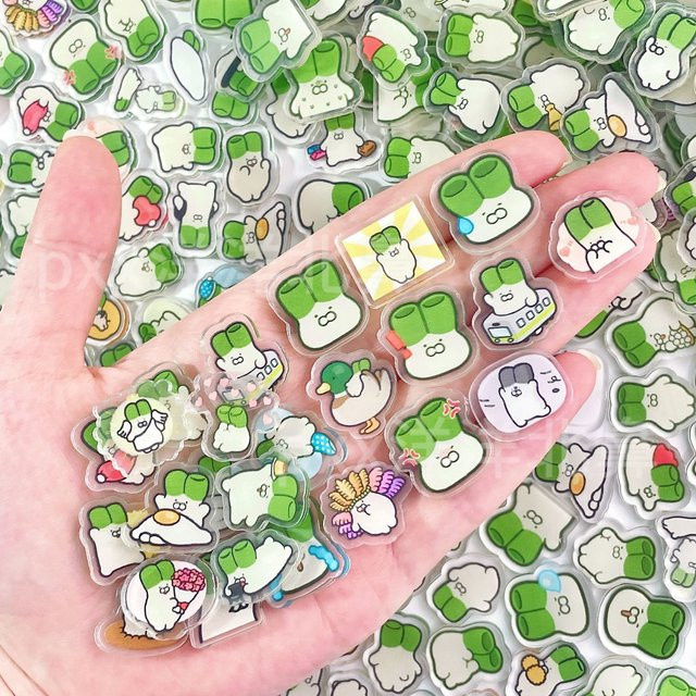 LINE FRIENDS Mini-Grünzwiebel-Acryl-Stücke, 100 Stück, DIY Handyhülle Shaker Zubehör Spielzeug - Bild 1