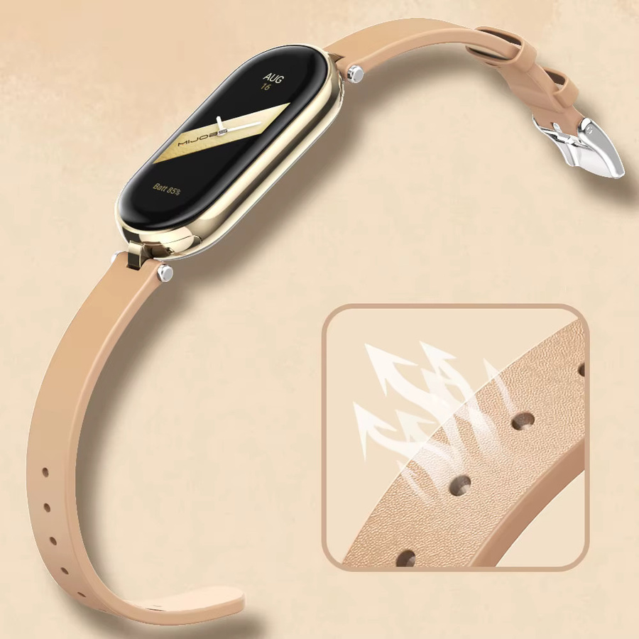 Xiaomi Uhrenarmband Leder, Silber, Damen - Bild 2