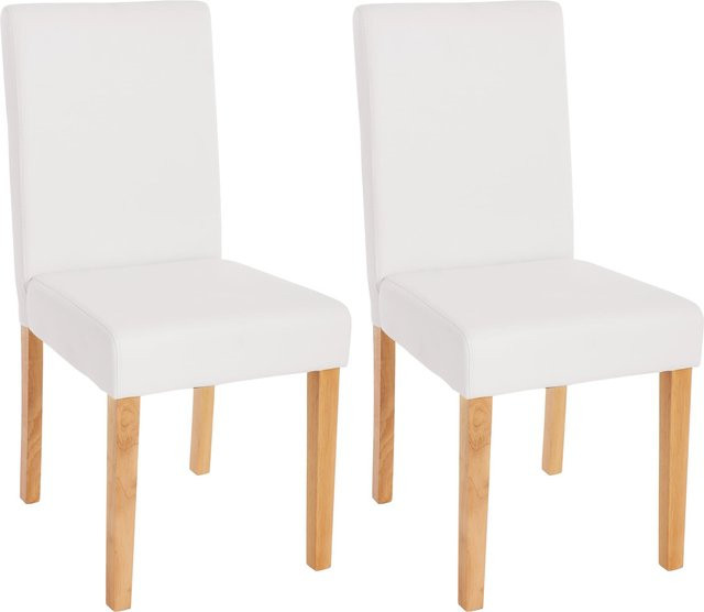MCW Esszimmerstuhl Littau 2er-Set aus Kunstleder in Weiß Matt für Esszimmer und Küche - Bild 1