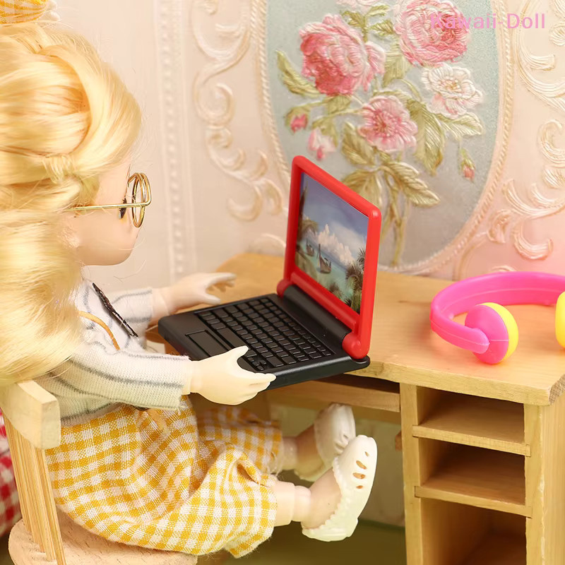 DIAPER&CORED Puppenhaus-Laptop-Modell, Bürocomputer, Zubehör, 1-teiliges Set - Bild 3