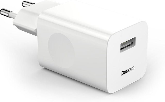 Baseus Netzladegerät 24W 3A mit 1 x USB-A in Weiß CCALL-BX02 - Bild 1