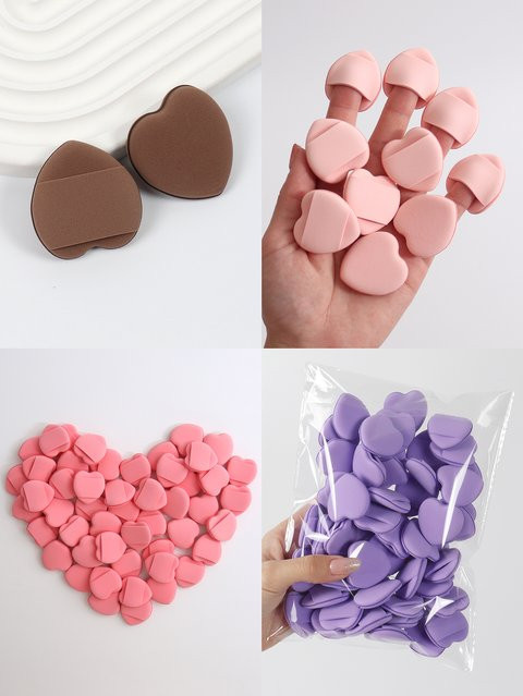50 Mini-Fingerkissen Luftkissen-Puderquaste, Latexfreier Mischschwamm - Bild 1