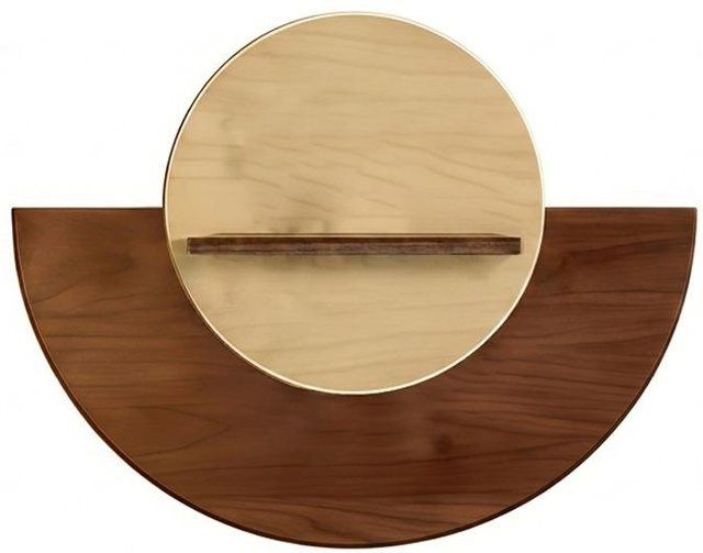 Manshong Hydroponische Displaywand Oval als Hängendes Pflanzpanel in Braun - Bild 1