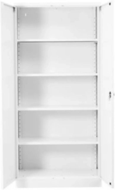 PROREGAL Stahlschrank Bee mit 7 Fachböden und Türen in Weiß, H x B x T: 195 x 92 x 50 cm - Bild 1