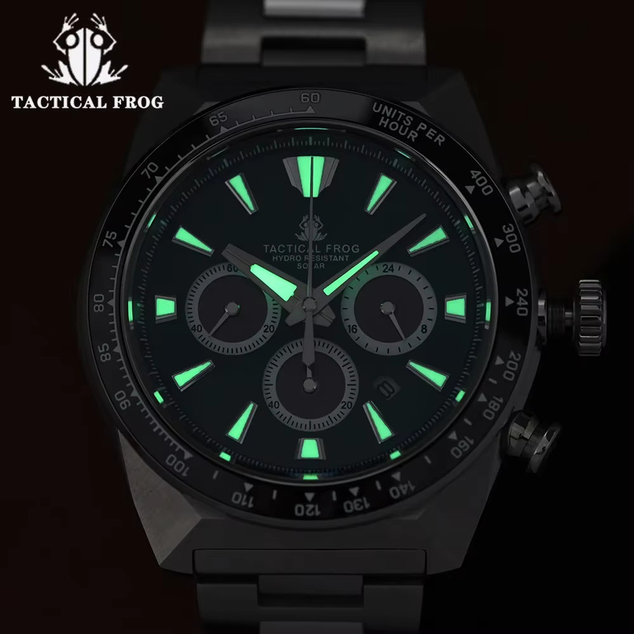 Tactical Frog Chronograph, Solar, Quarz, Edelstahl, Keramik, Saphirglas, Herren - Bild 3