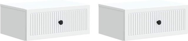 Set aus 2 vidaXL Nachttischen in Weiß, modernes Design für Schlafzimmer und Wohnzimmer, B/T/H: 49 x 34,5 x 20 cm - Bild 1