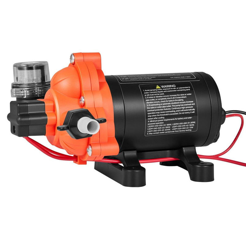 Buying Solutions MB Wohnmobil Wasserpumpe, 12V DC, 4 GPM (15,1 L/min), 3-Kammer-Selbstansaugende Membran-Wasserpumpe mit automatischem Druckschalter, max. 40 PSI Druck, Orange - Bild 7