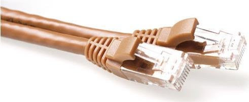 ACT CAT6A U/UTP Patchkabel Snagless mit RJ45-Steckern, Braun, Länge: 20 m - Bild 1