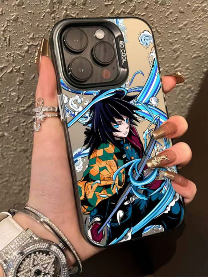 Bunte Anime Demon Slayer Handyhülle für Apple iPhone 17 Air 16E 16 15 14 13 12 mini Pro Max Plus - Bild 3