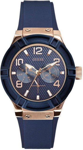 Guess Armbanduhr, Quarz, Edelstahl, Roségold, Silikon, 39 mm, Damen - Bild 1