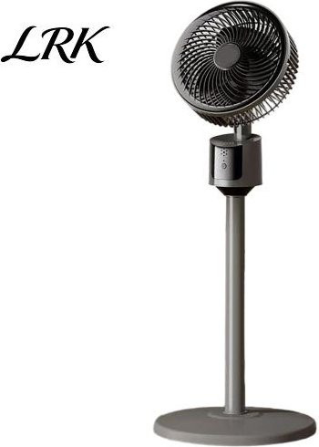 LokiStorm Mini-Bodenventilator Grau, Tragbarer USB-Luftzirkulator mit Oszillation und Geschwindigkeitsregelung - Bild 1