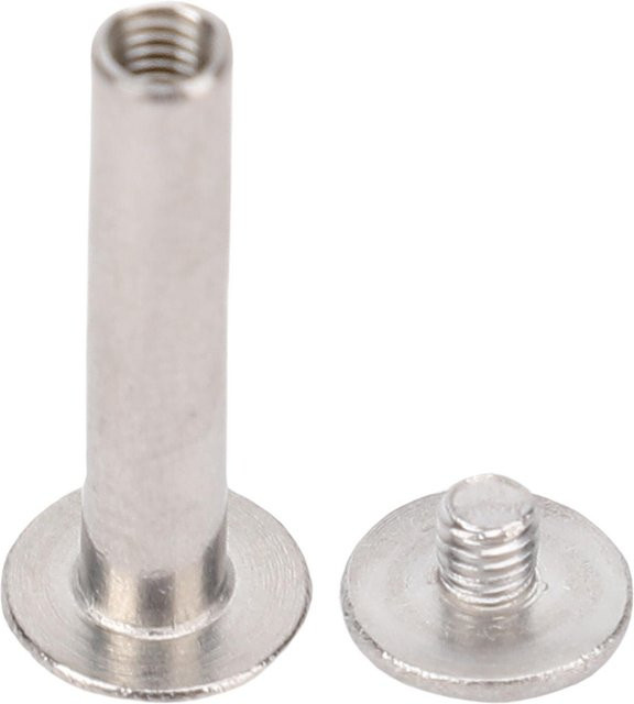 100 Paar Flachkopfschraubnieten Koogeelife aus Edelstahl in Grau/Silber, M3, B/T/H: 4 x 18 x 8,5 mm - Bild 1