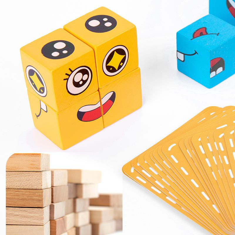 Linyi toy Bausteinset Puzzle Holz Bunt / Mehrfarbig - Bild 2