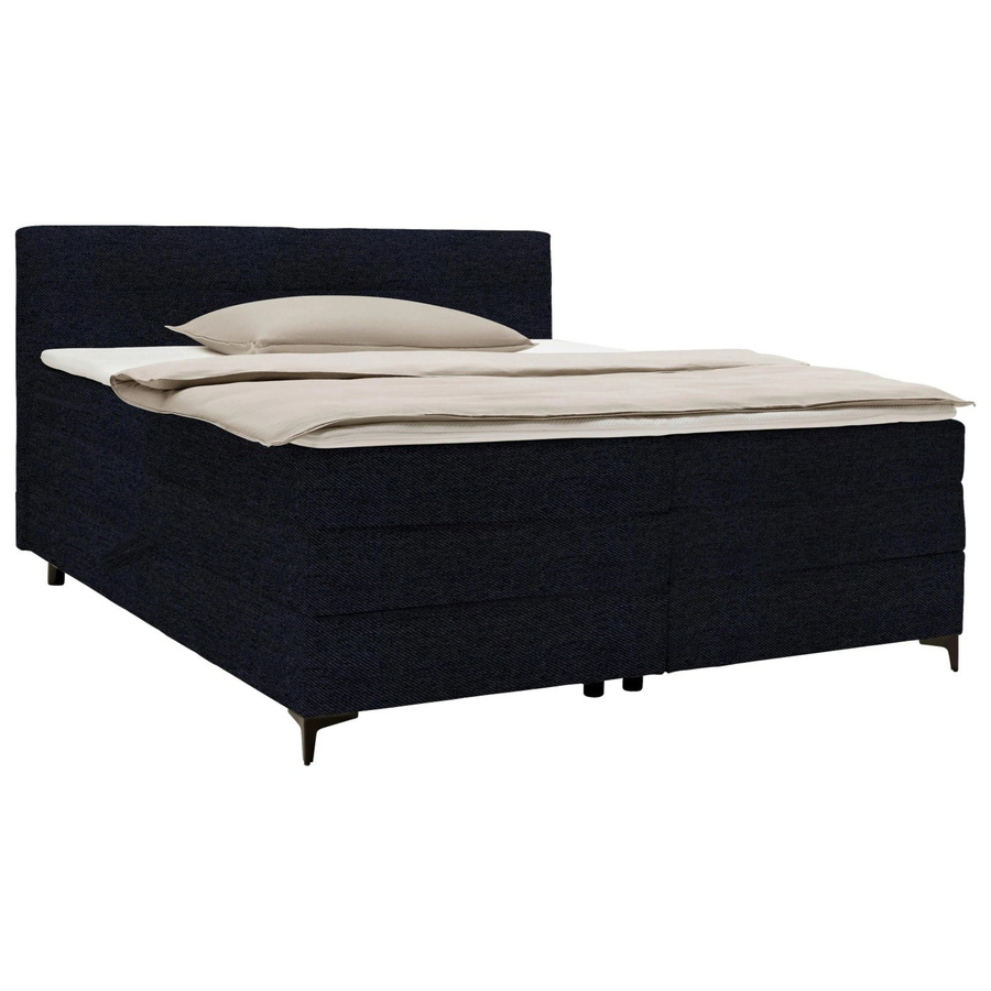 Mömax Boxspringbett Bari in Schwarz mit Taschenfederkern und Lift-up-Funktion, B/T: 160 x 200 cm - Bild 2