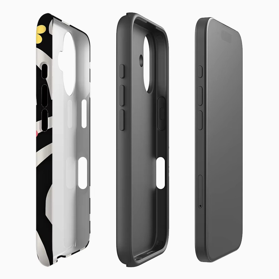 Flower Line Maze Handyhülle für iPhone 17 16 15 14 13 12 11 Pro Max Plus mit doppelschichtiger Rückseite in Multicolour - Bild 2