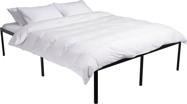 CLP Metallbett Hamlin mit Lattenrost in Schwarz, Stabiles Bettgestell mit Stauraum und modernem Design - Bild 1