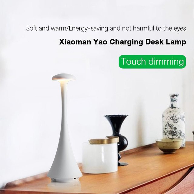 Lyfs LED Tischlampe mit Touch-Sensor, dimmbare kabellose Desktop-Nachtlicht und Leselampe in Warmweiß - Bild 1
