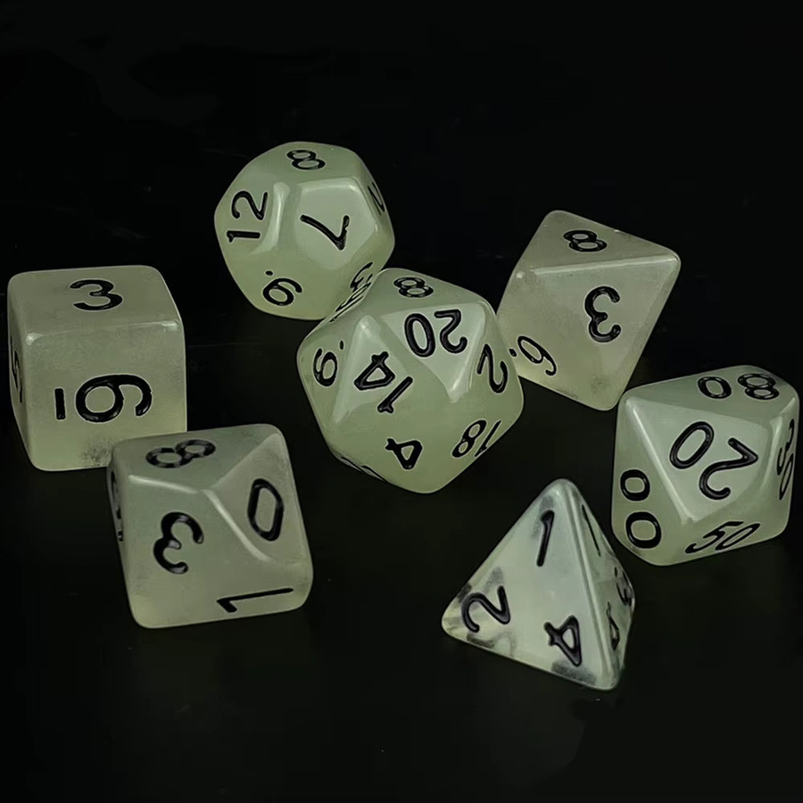 Dungeons and Dragons Vorinclex, Leuchtende Polyedrische Zahlenwürfel-Sets, Grün - Bild 2