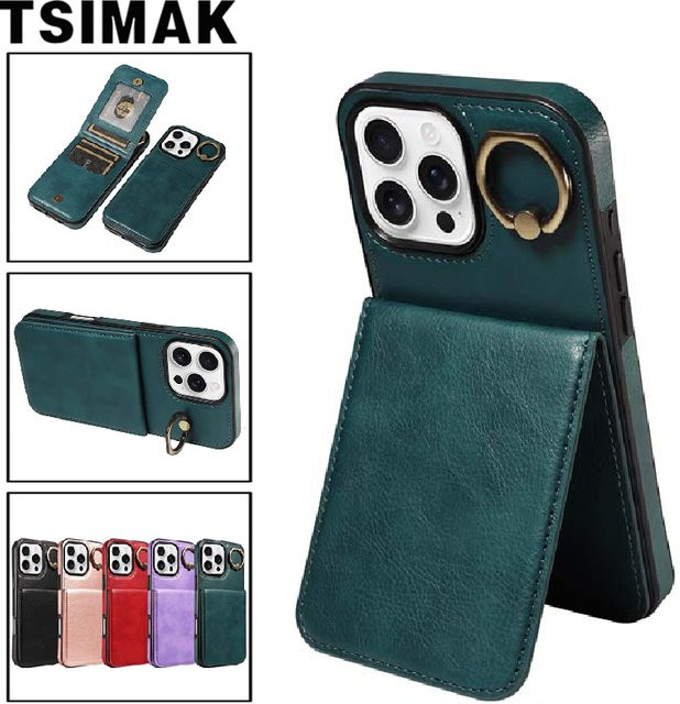 Leder-Handtasche mit Kartenfächern als Schutzhülle für iPhone Modelle in Gold - Bild 1