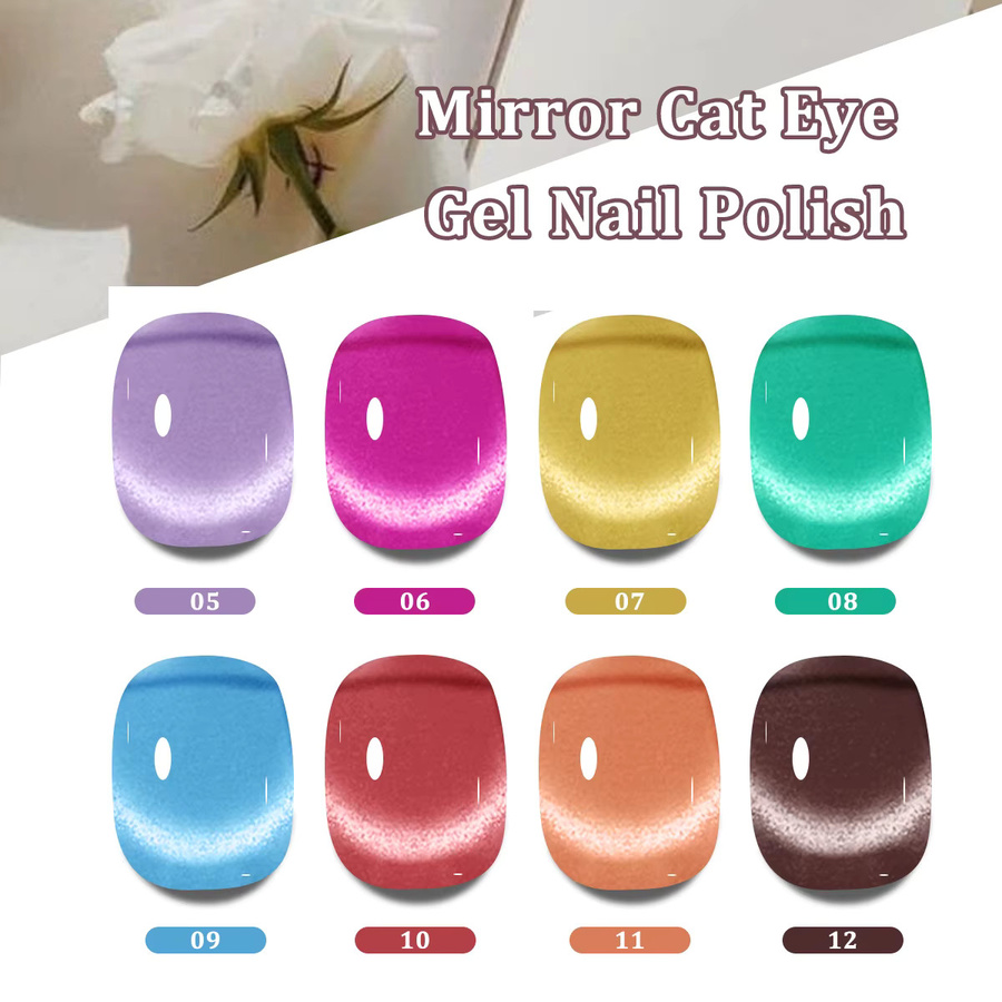 Faandin Cat-Eye-Gel-Nagellack, Glänzend, Damen - Bild 3
