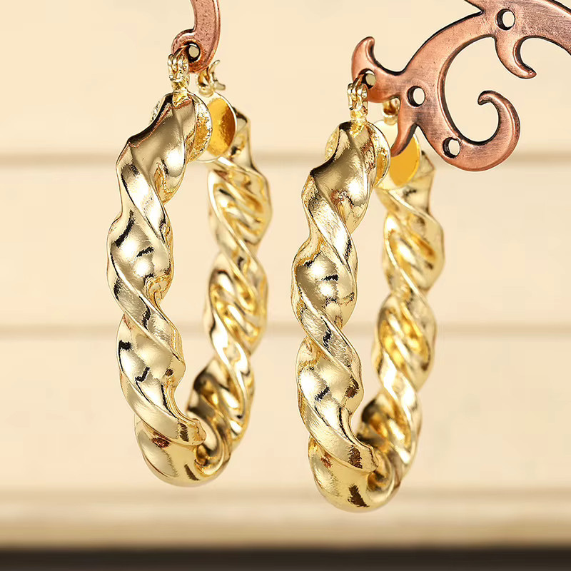 Huitan Creolen, Gold, Damen - Bild 2
