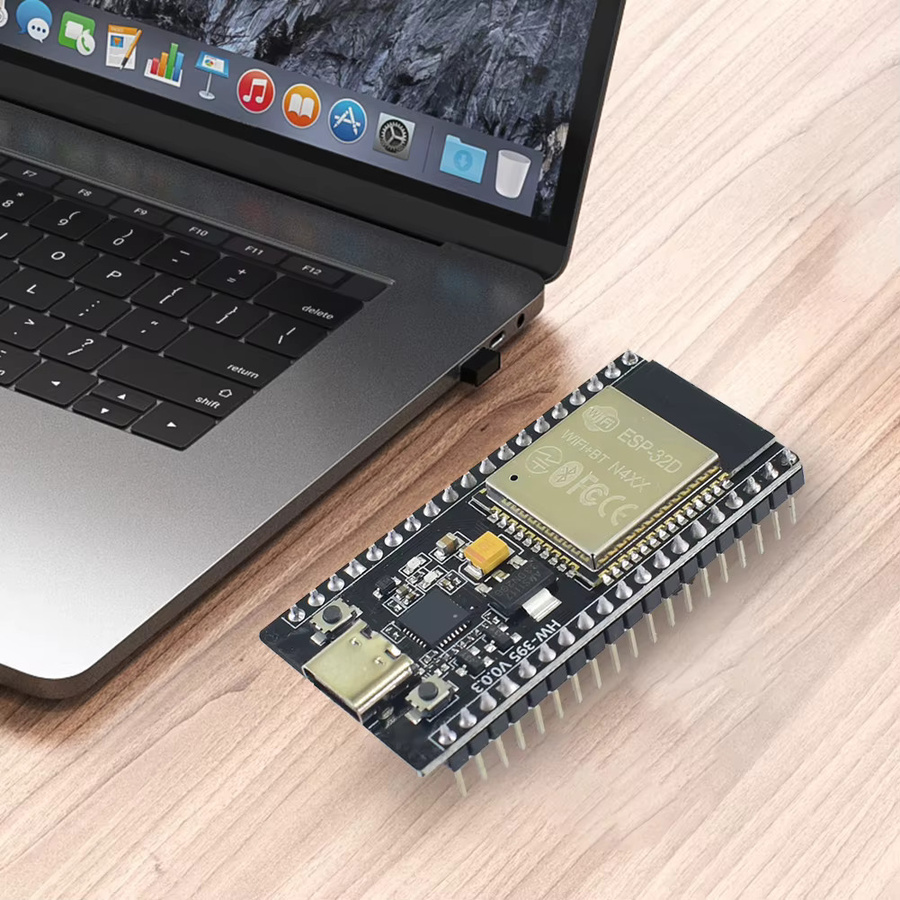 ALLOET ESP32-WROOM-32 MCU Modul mit 32Mbit SPI Flash, WiFi und Bluetooth für Smart Home und IoT, Schwarz - Bild 2