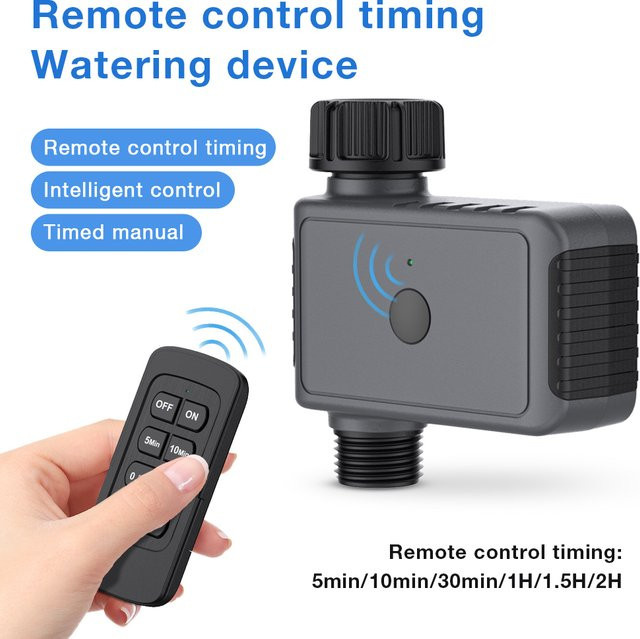 JUANJUAN Smart Wasser Timer 1-Outlet Intelligentes Bewässerungssystem mit App-Steuerung in Schwarz - Bild 1