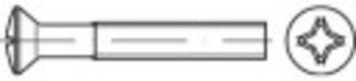 TOOLCRAFT Linsensenkschrauben M8 x 16 mm, Kreuzschlitz Phillips, DIN 966, Stahl galvanisch verzinkt, Silber, 500 Stück - Bild 1