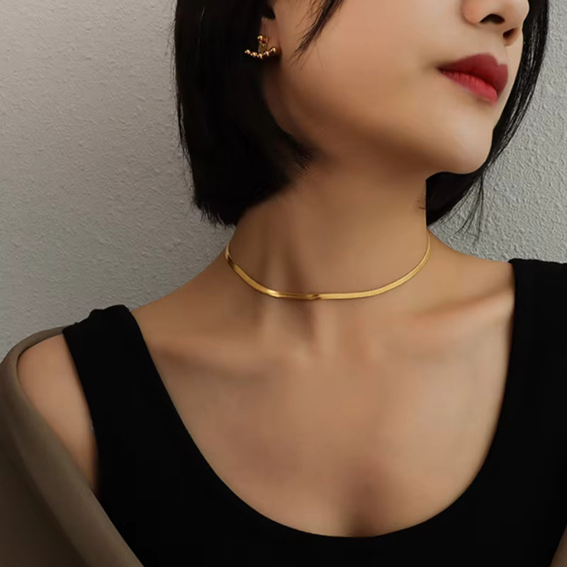 HIYEE Halskette Schlangenkette, Edelstahl, Damen - Bild 2
