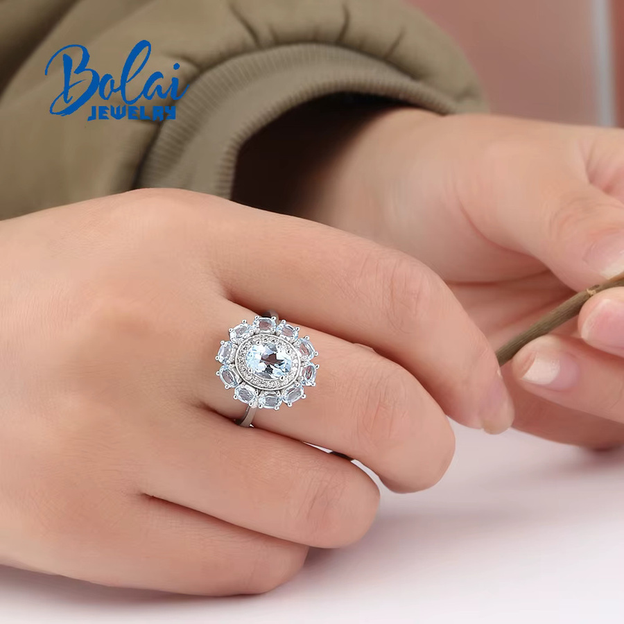bolaijewelry Ring 925 Silber, Topas, Damen - Bild 2