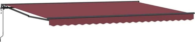 vidaXL Markisenrahmen mit Semi-Cassette in Bordeauxrot, B: 500 cm, T: 300 cm - Bild 1