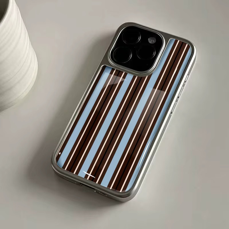 DecoPhone AIR PLUS Hydrogel-Schale mit vertikaler Körnung für iPhone 11 bis iPhone 17 Pro Max in Silver/Multicolour - Bild 2