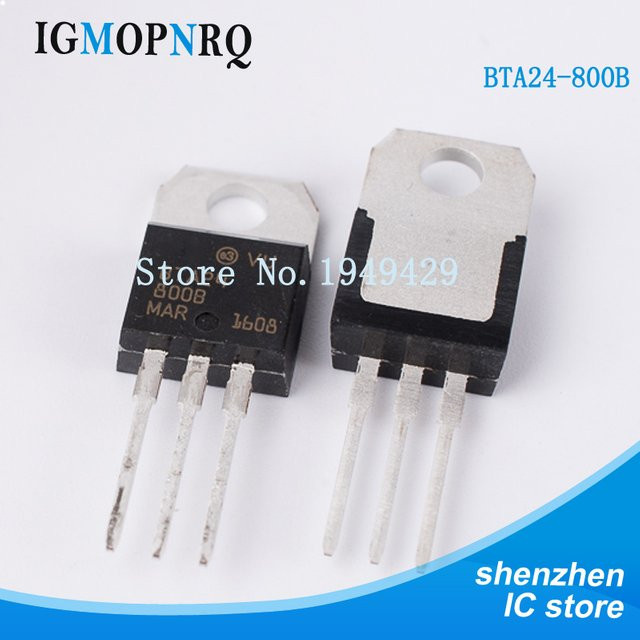 10er Set BTA24-800B Triac TO-220 25 AMP 800V in Schwarz - Bild 1
