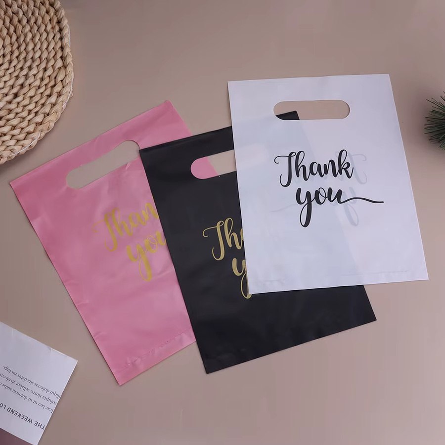 20 Stück Dankeschön-Geschenktüten aus Kunststoff in Pink für Hochzeit und Geburtstag - Bild 3