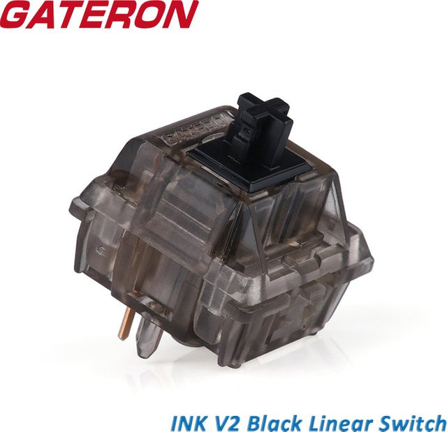 Gateron Ink V2 mechanische Tastaturschalter Schwarz 5-Pin Linear 60g Kraft für Hot Swap Gaming Tastaturen - Bild 1