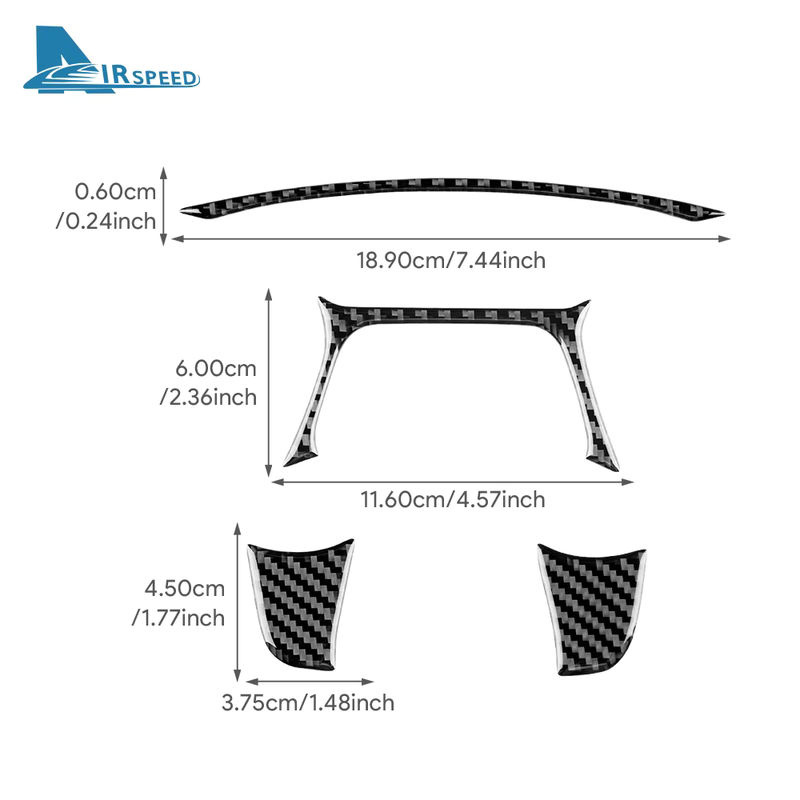 AIRSPEED Real Soft Carbon Fiber Tachometer Rahmen Aufkleber für Ford Focus SE RS ST Ecoboost in Schwarz - Bild 5