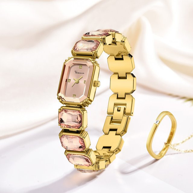 VA VA VOOM Armbanduhr, Diamant, Roségold, Edelstahl, Quarz, Damen - Bild 1