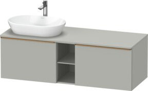 Duravit Waschtischunterschrank D-Neo in Grau Matt, B/T: 140 x 55 cm - Bild 1