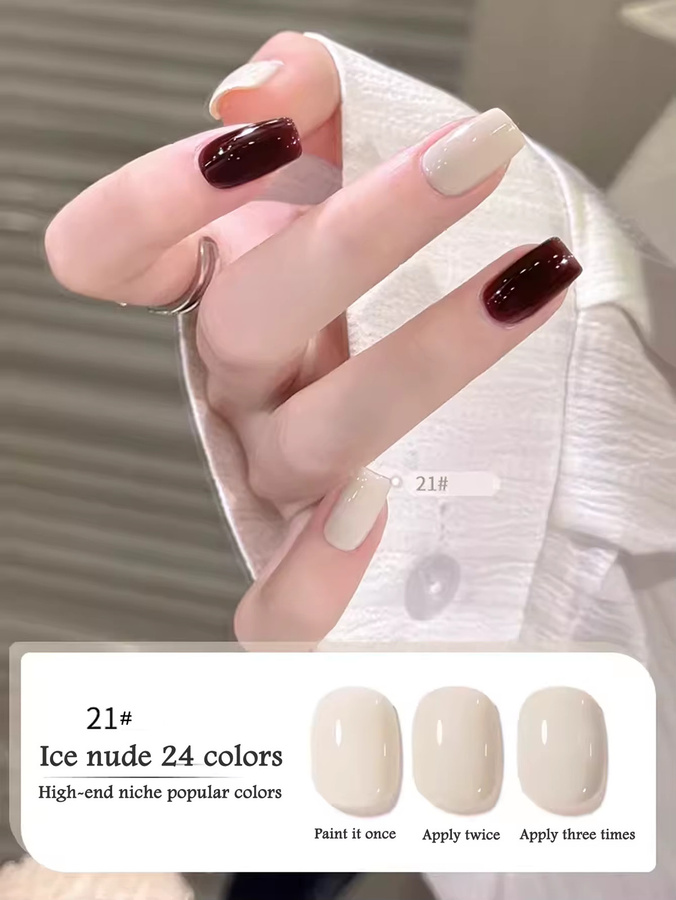 MIANEL Jelly-Gel-Nagellack, Milchweiß, 10 ml - Bild 3