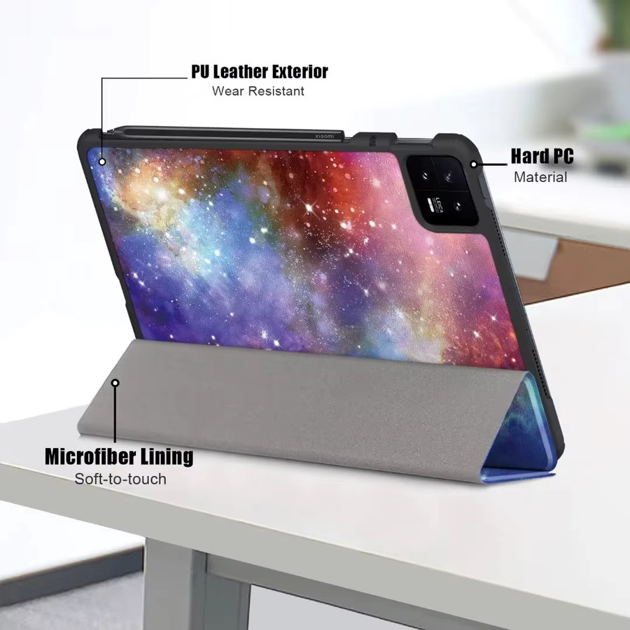 Smart Cover Klapphülle aus PU-Leder für Xiaomi Pad 5, 5 Pro, Pad 6, 6 Pro und Pad 7 Pro, Farbe: Grün - Bild 1