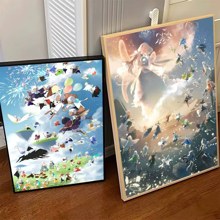 Selbstklebender Anime Poster Druck Sky Children Of The Light aus Papier, Mehrfarbig - Bild 4