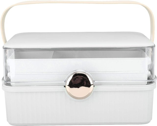 aimo Kosmetik Organizer Box, Kunststoff, Weiß - Bild 1