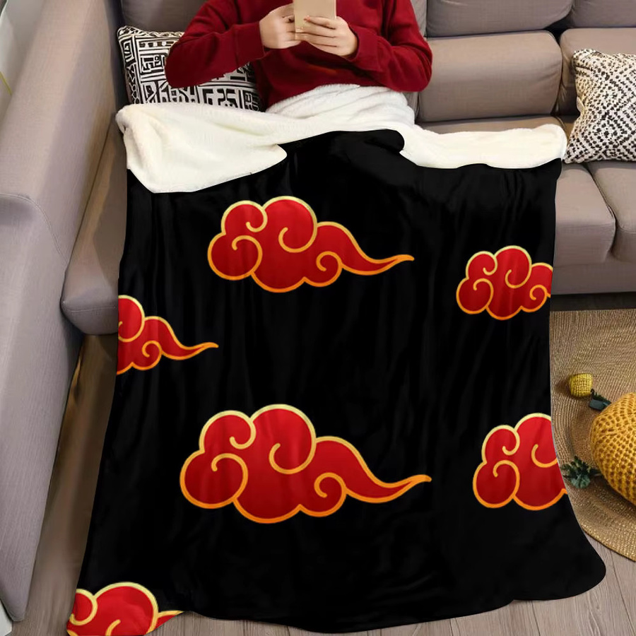 Beast Kingdom Flanelldecke Anime Red Cloud Design in Rot, weich und warm für Couch und Dekoration - Bild 2