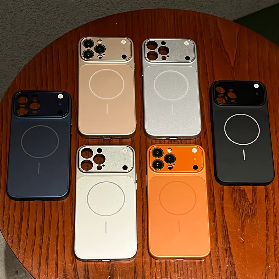 Xeber Magnetische Acryl Schutzhülle für iPhone 13 bis iPhone 17 Pro Max mit MagSafe Unterstützung in Orange - Bild 3
